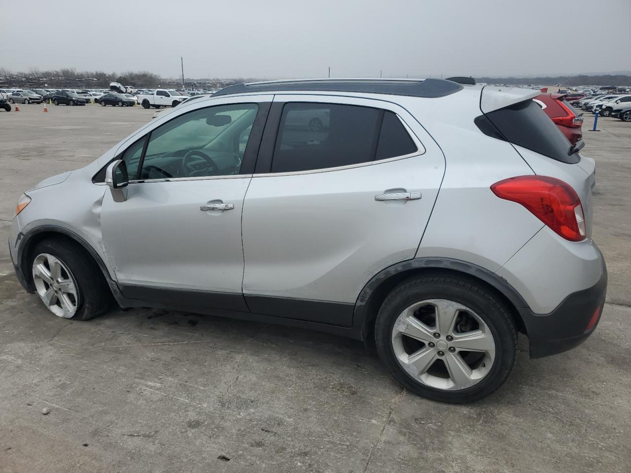 2015 Buick Encore VIN KL4CJASB8FB153577 Copart auction photo, side / front end damage thumbnail 2