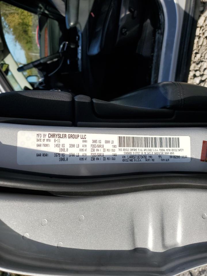 2011 Jeep Grand Cherokee VIN 1J4RR5GT1BC734782 Copart auction photo, front end / mechanical damage thumbnail 15