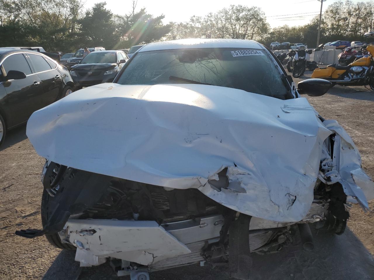 2022 Honda Accord VIN 1HGCV1F32NA068180 Copart auction photo, front end / side damage thumbnail 5