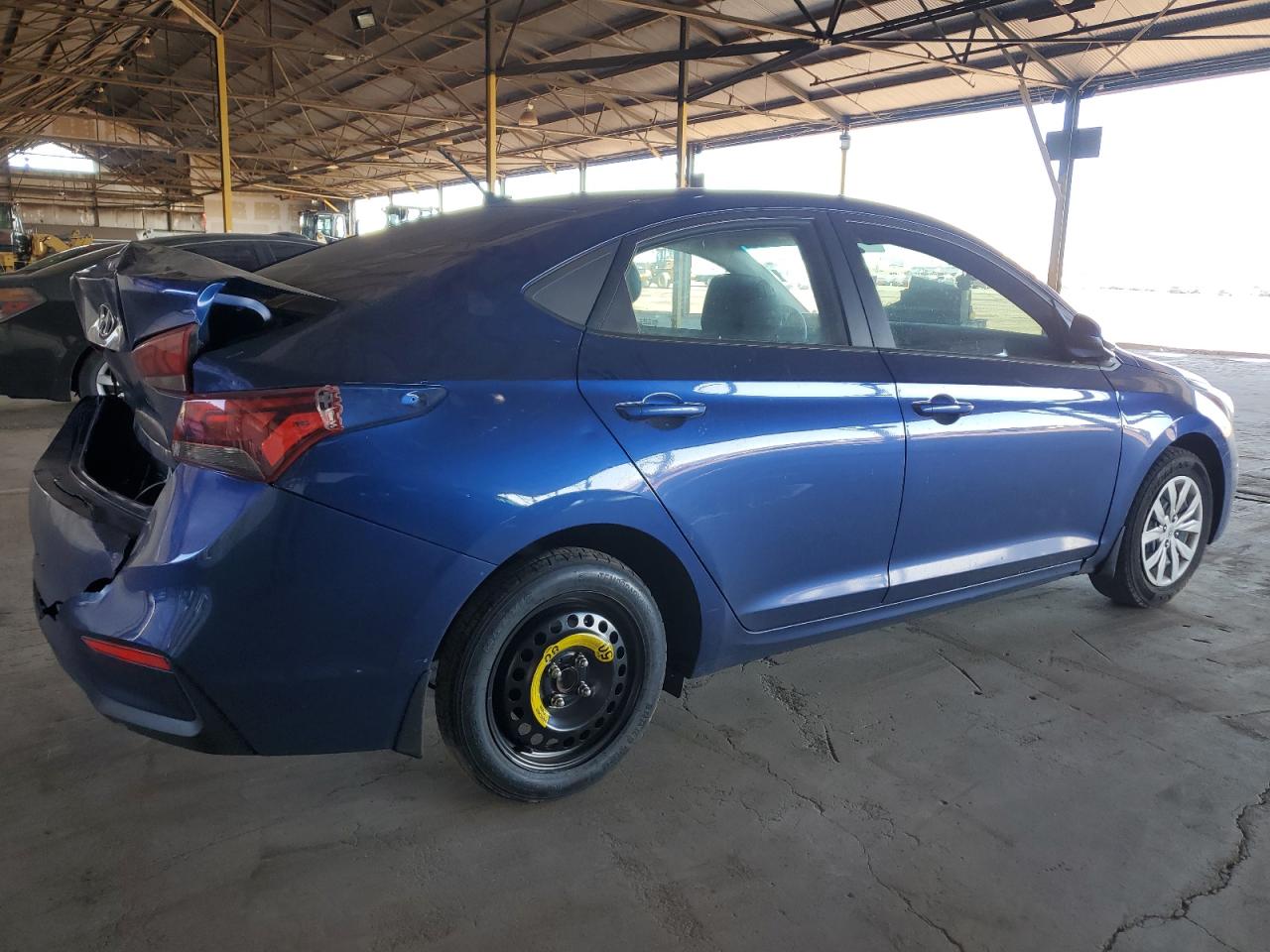 2022 Hyundai Accent VIN 3KPC24A63NE157814 Copart auction photo, rear end damage thumbnail 3