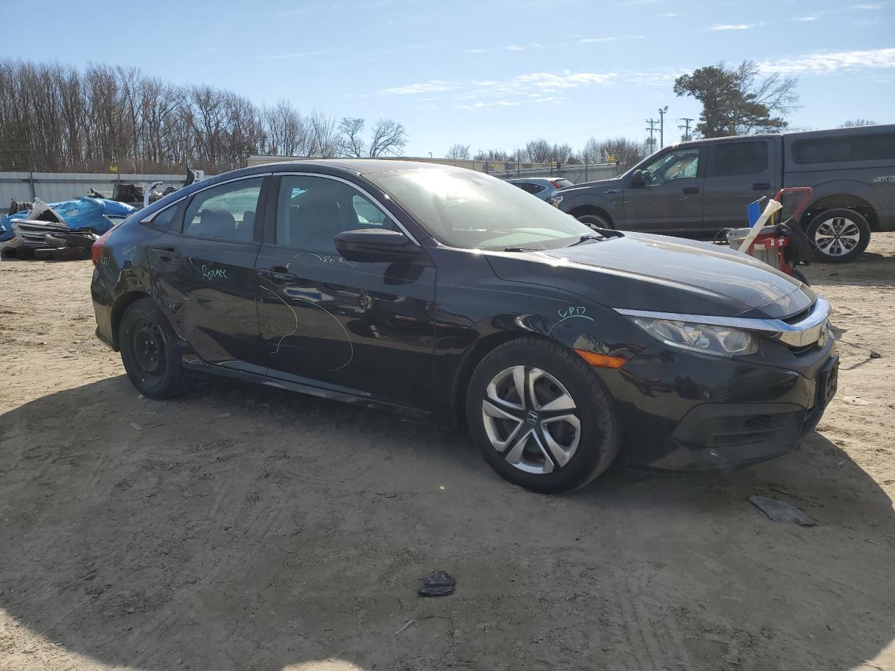 2017 Honda Civic VIN 19XFC2F58HE021469 Copart auction photo, side / minor dent/scratches damage thumbnail 4