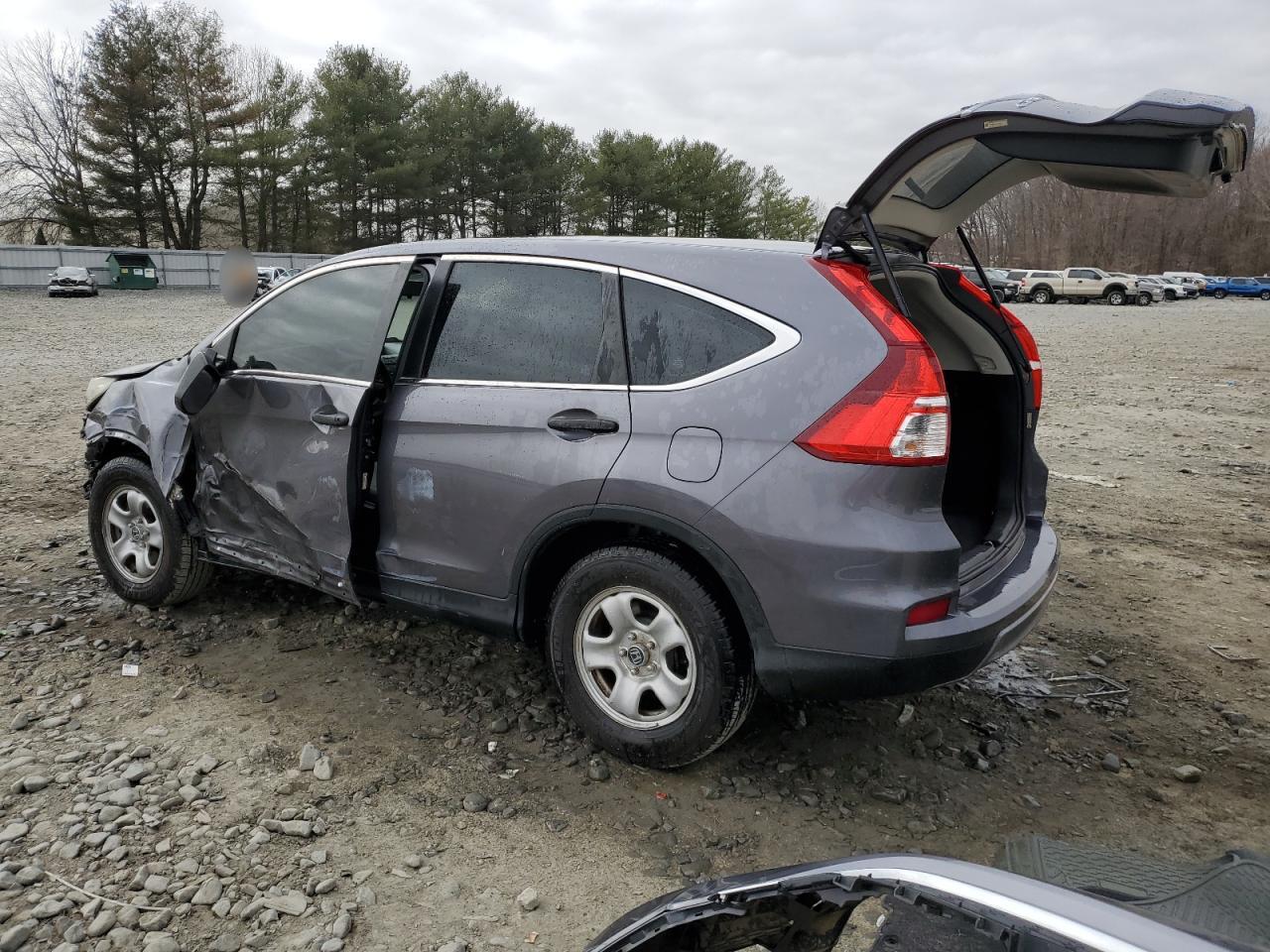 2015 Honda CR-V VIN 5J6RM4H37FL001570 Copart auction photo, front end / side damage thumbnail 2