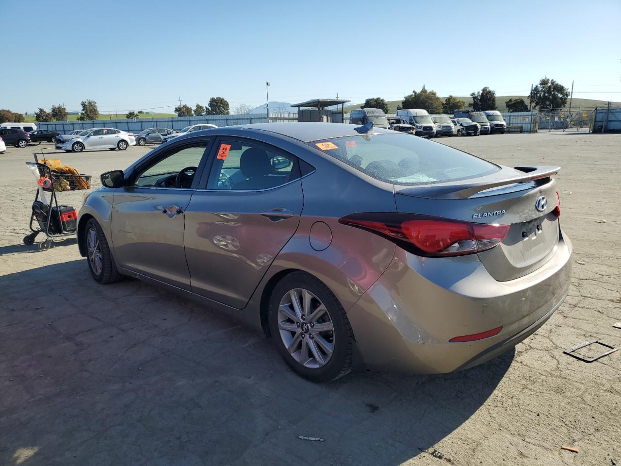 2015 Hyundai Elantra VIN 5NPDH4AE5FH588498 Copart auction photo, vandalism damage thumbnail 2