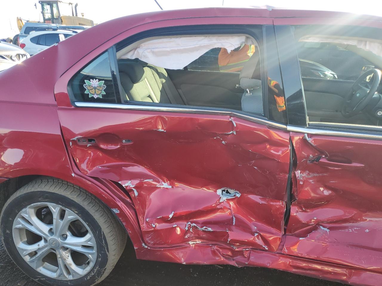 2012 Ford Fusion VIN 3FAHP0HA8CR357349 Copart auction photo, side / rear end damage thumbnail 10