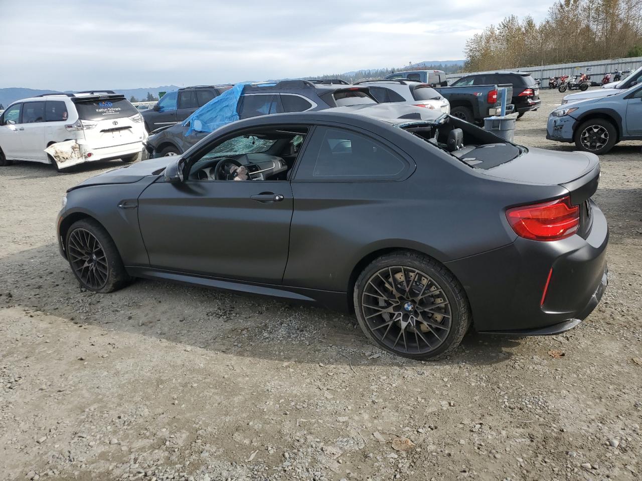 2019 BMW M2 VIN WBS2U7C56KVJ07484 Copart auction photo, rollover / undercarriage damage thumbnail 2