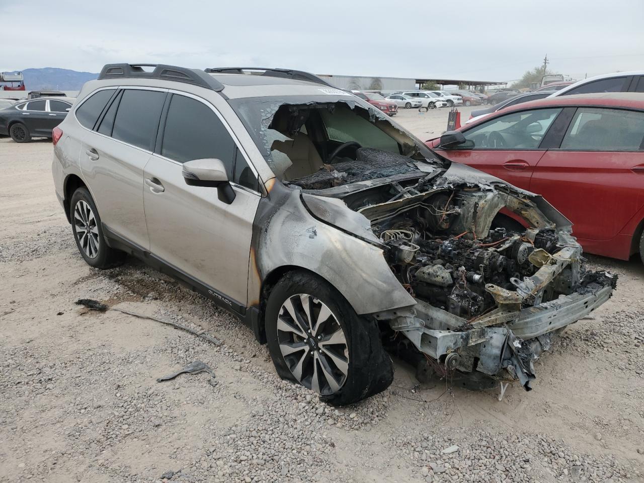 2017 Subaru Outback VIN 4S4BSANC3H3412933 Copart auction photo, burn - engine / mechanical damage thumbnail 4