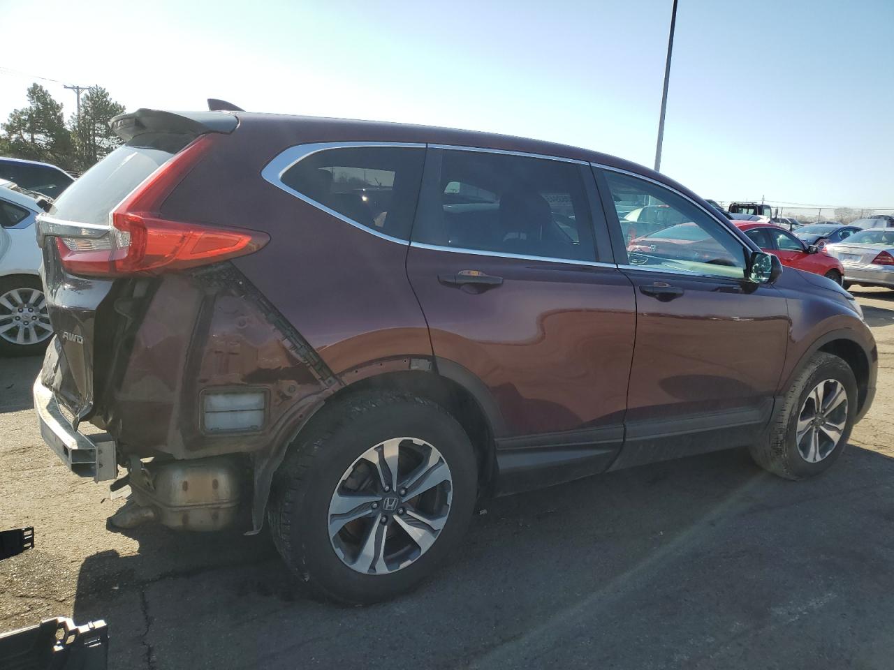 2019 Honda CR-V VIN 2HKRW6H38KH222458 Copart auction photo, rear end damage thumbnail 3