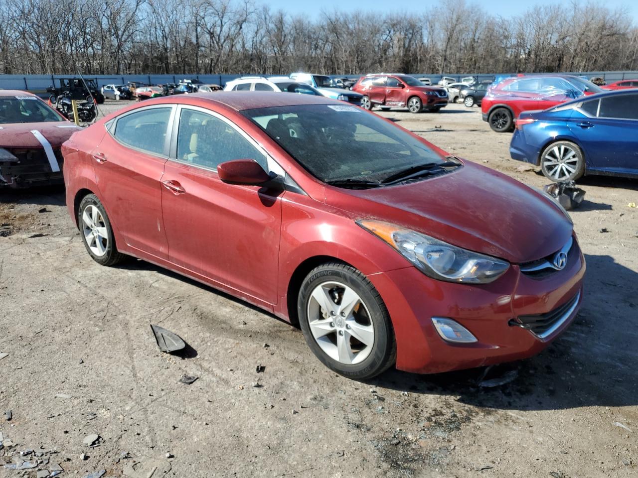 2012 Hyundai Elantra VIN KMHDH4AE3CU251292 Copart auction photo, front end / minor dent/scratches damage thumbnail 4