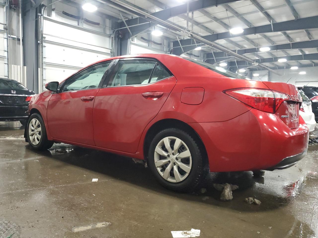 2015 Toyota Corolla VIN 5YFBURHE0FP342144 Copart auction photo, front end / rear end damage thumbnail 2