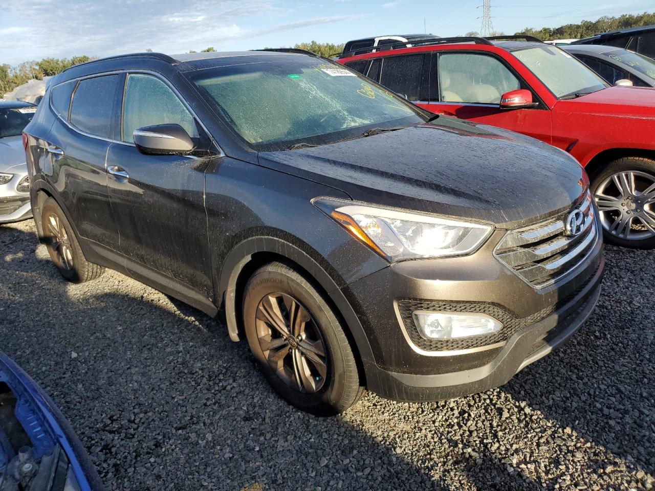 2014 Hyundai Santa Fe VIN 5XYZU3LB8EG176726 Copart auction photo, water/flood damage thumbnail 4