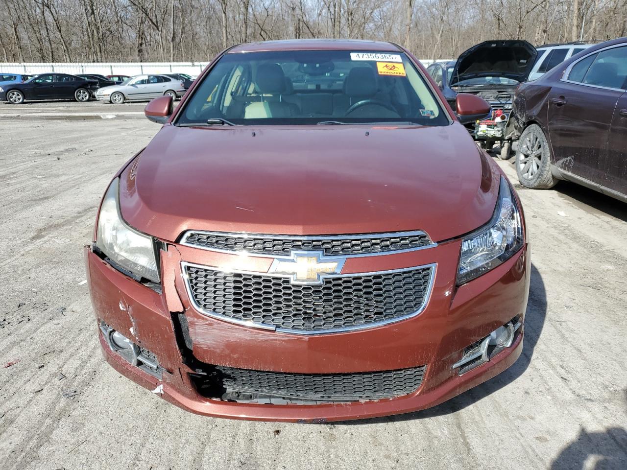 2012 Chevrolet Cruze VIN 1G1PH5SC5C7206740 Copart auction photo, front end damage thumbnail 5