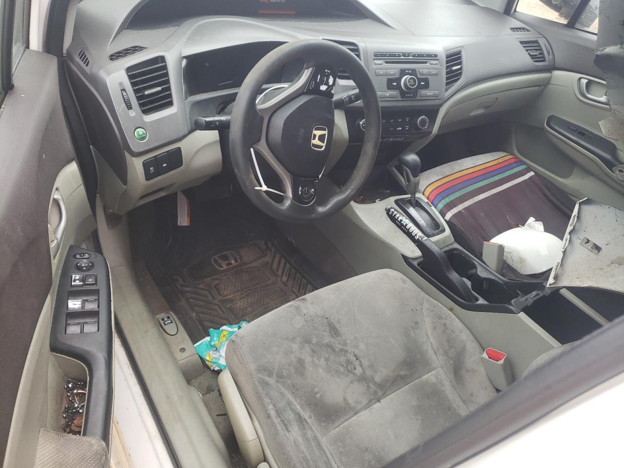 2012 Honda Civic VIN 2HGFB2F56CH587471 Copart auction photo, front end / side damage thumbnail 8