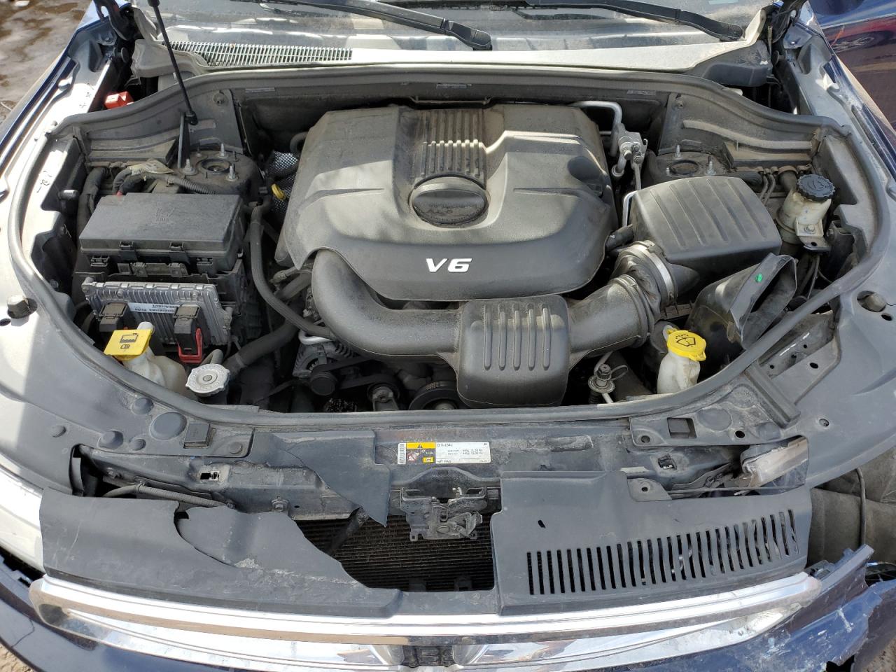 2014 Dodge Durango VIN 1C4RDJAG2EC539769 Copart auction photo, front end / side damage thumbnail 12