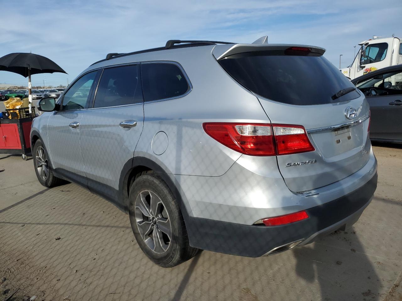 2016 Hyundai Santa Fe VIN KM8SM4HF4GU158465 Copart auction photo, rear end / side damage thumbnail 2