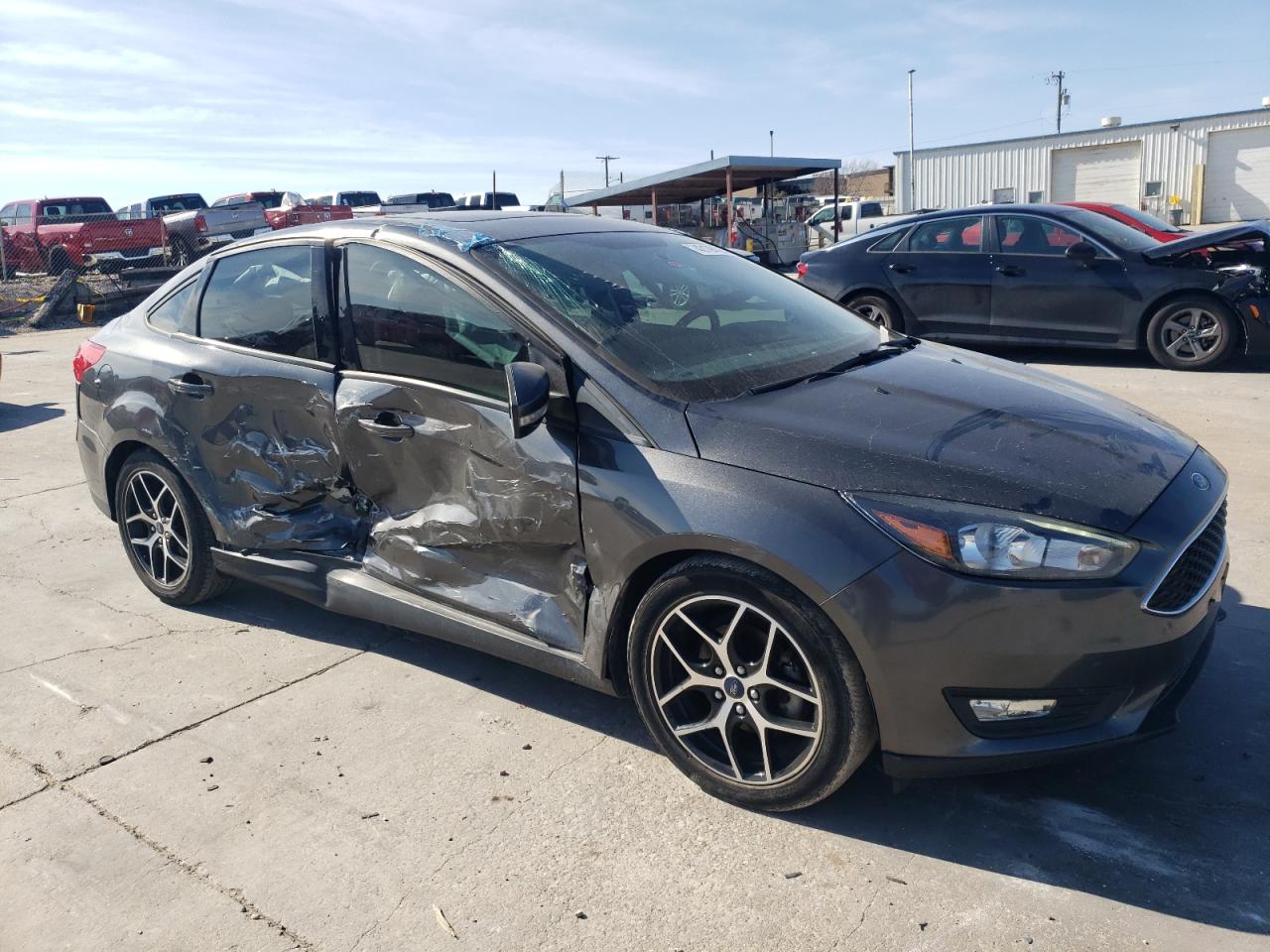 2018 Ford Focus VIN 1FADP3H28JL244263 Copart auction photo, side damage thumbnail 4