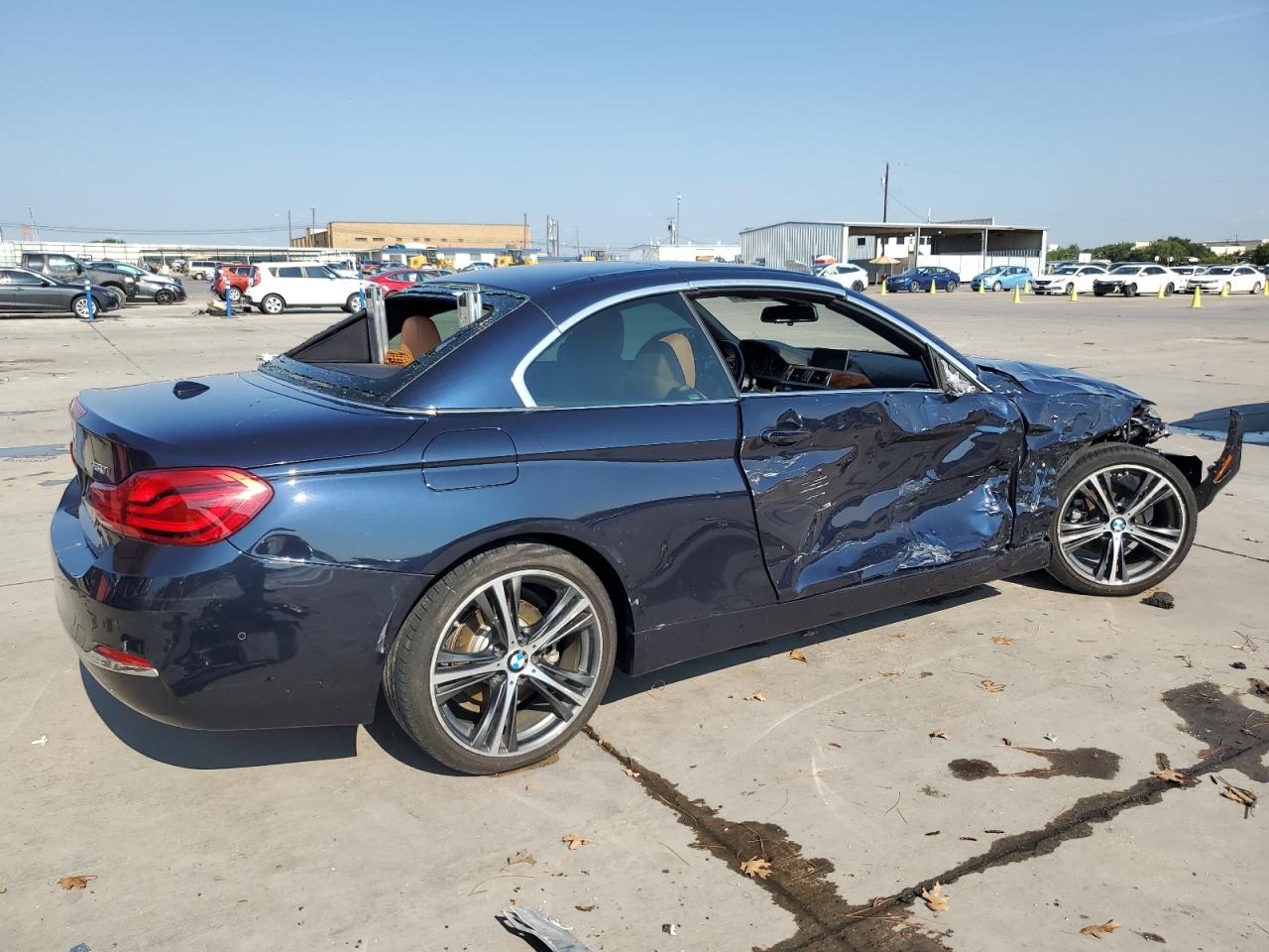 2018 BMW 4er VIN WBA4Z1C55JEE43902 Copart auction photo, side / front end damage thumbnail 3