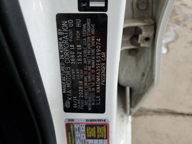 2014 KIA Rio VIN KNADM4A35E6399074 Copart auction photo, normal wear damage thumbnail 12
