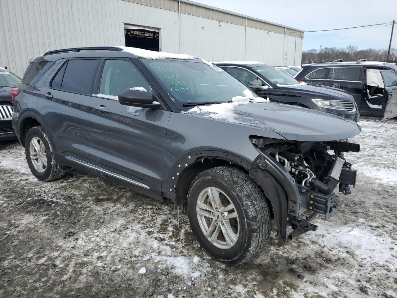 2021 Ford Explorer VIN 1FMSK8DH4MGB85924 Copart auction photo, all over damage thumbnail 4