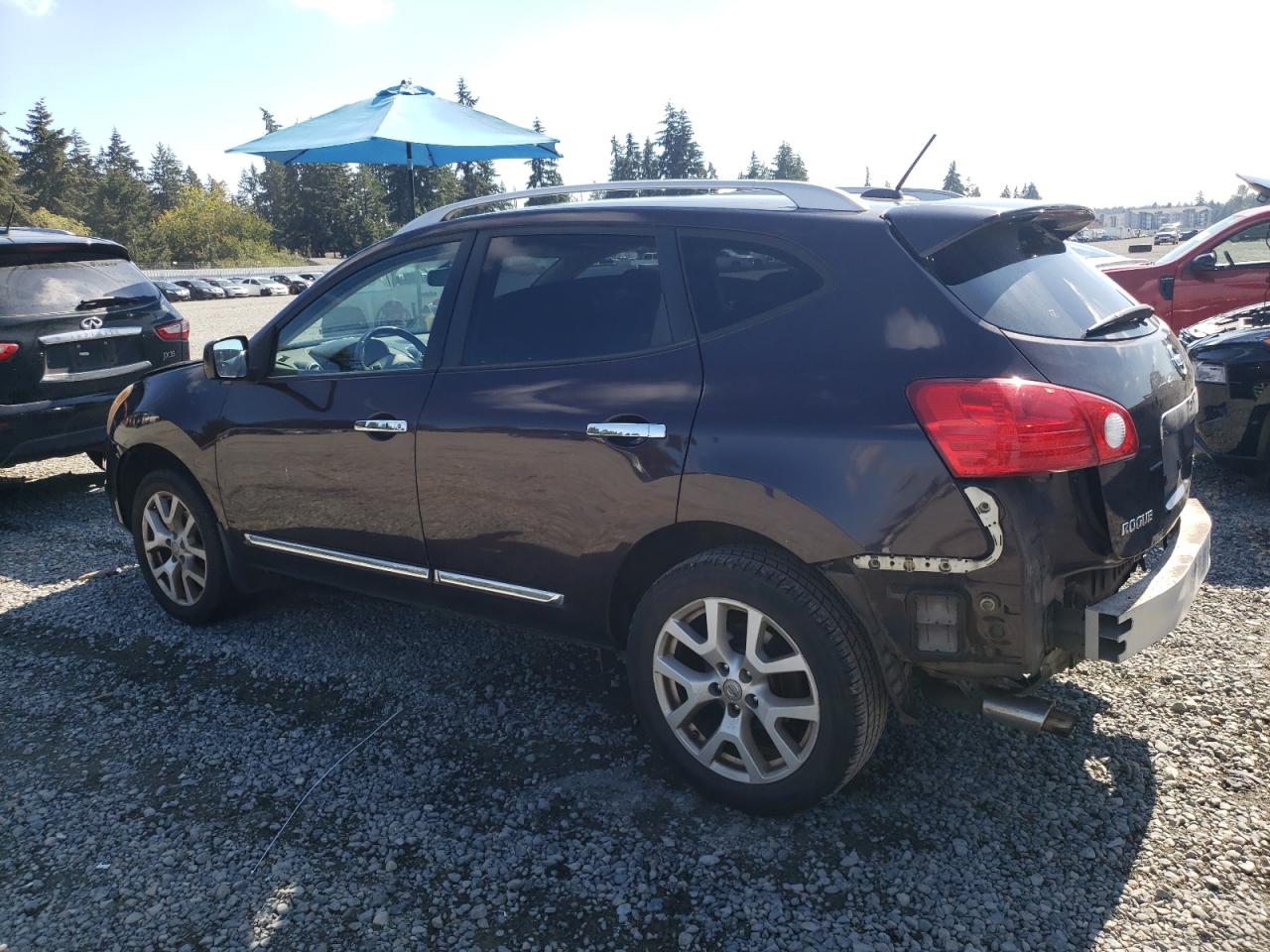2011 Nissan Rogue VIN JN8AS5MV2BW290361 Copart auction photo, front end / rear end damage thumbnail 2