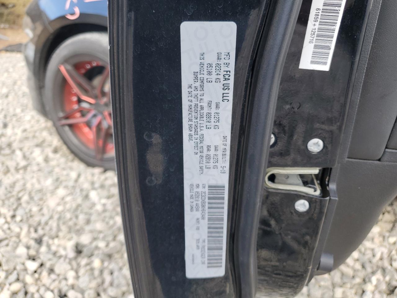 2019 Dodge Charger VIN 2C3CDXBG8KH643400 Copart auction photo, rear end damage thumbnail 12