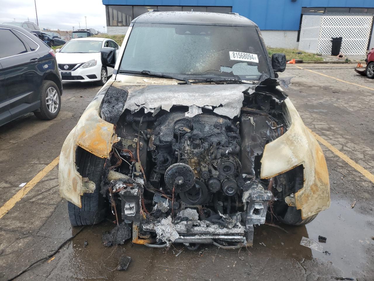2024 Land Rover Defender VIN SALEJEEU5R2294453 Copart auction photo, burn - engine damage thumbnail 5