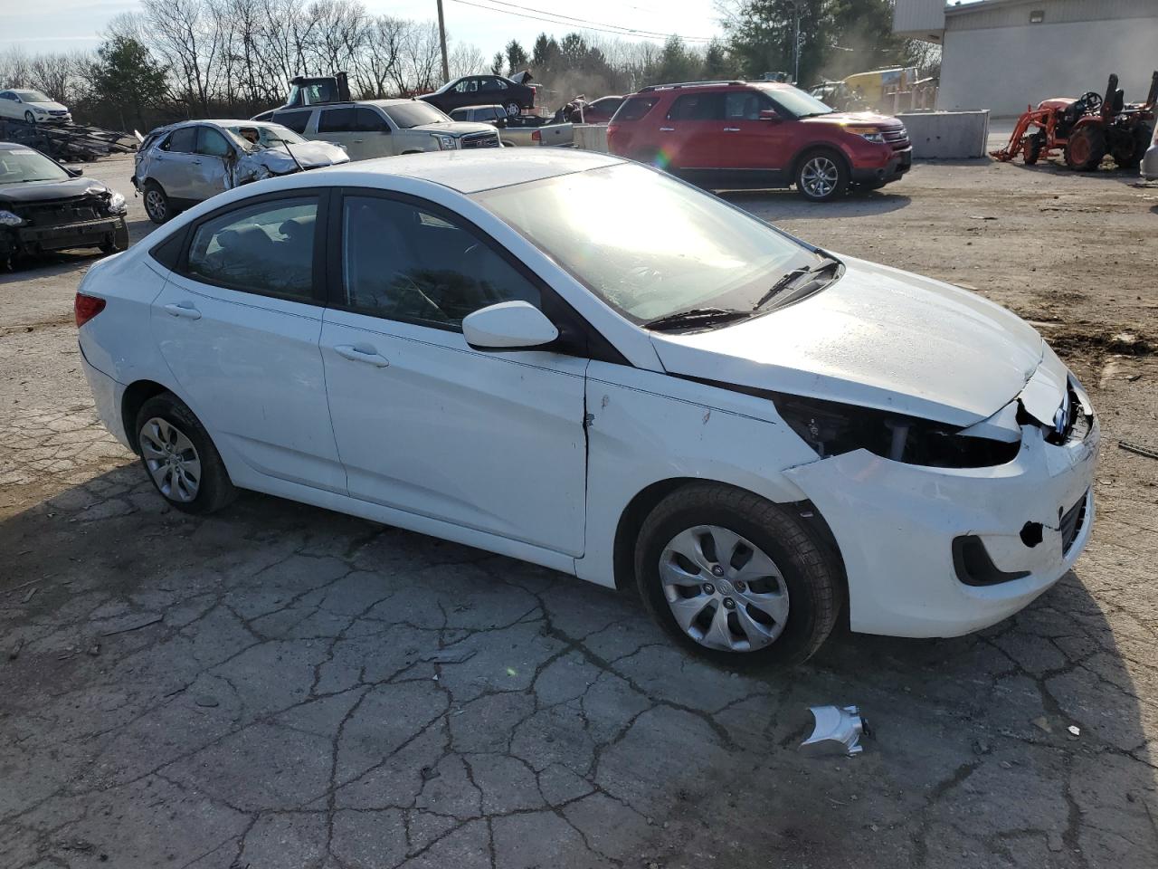2015 Hyundai Accent VIN KMHCT4AE9FU857310 Copart auction photo, all over damage thumbnail 4