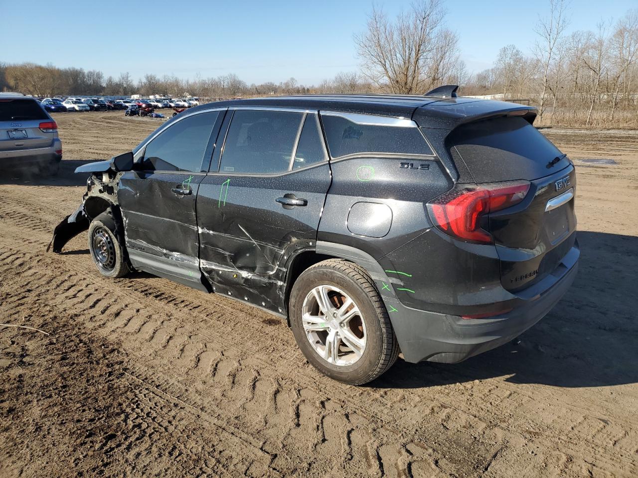 2019 GMC Terrain VIN 3GKALMEVXKL182727 Copart auction photo, front end / side damage thumbnail 2