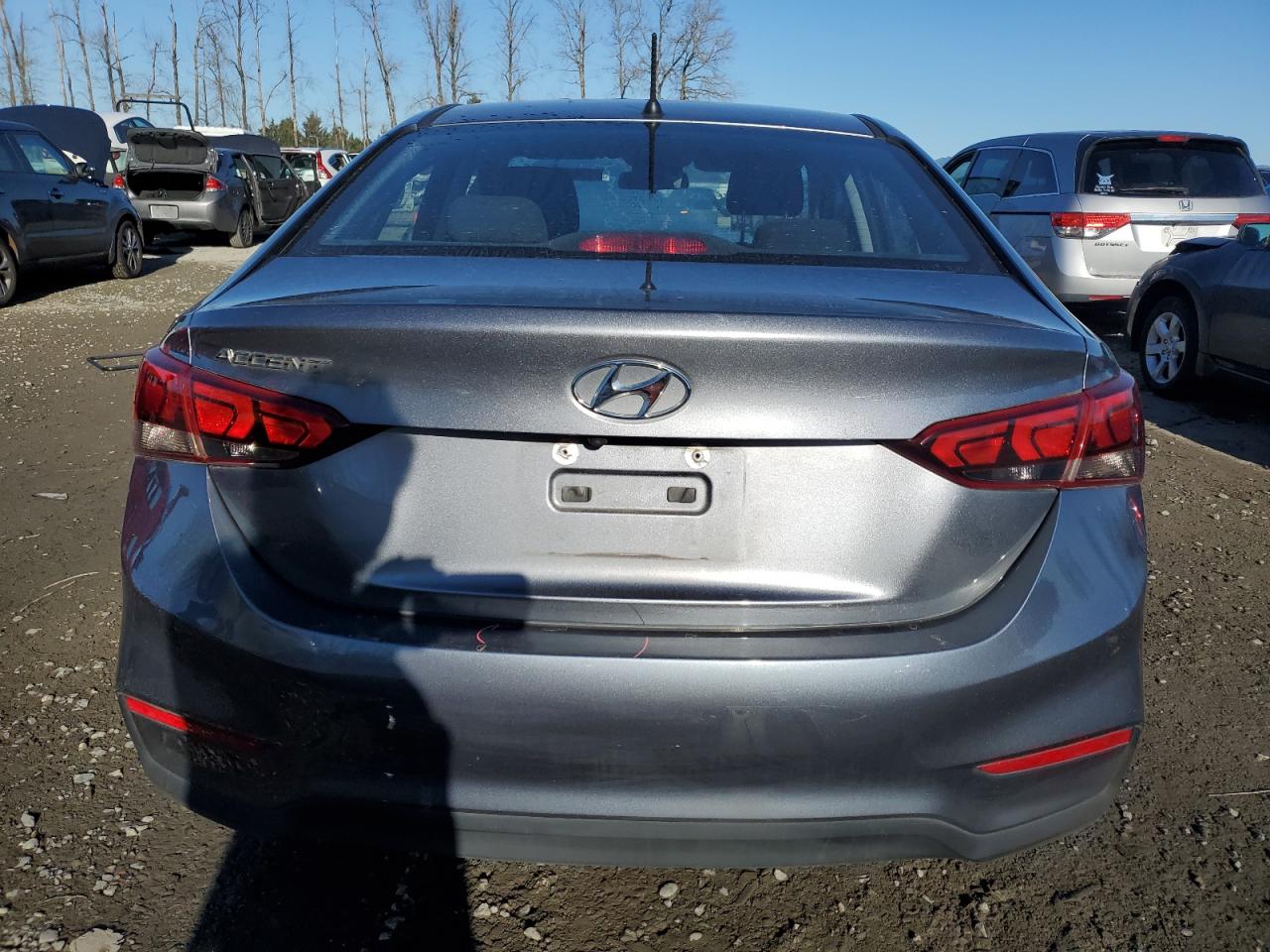 2019 Hyundai Accent VIN 3KPC24A34KE038719 Copart auction photo, front end / side damage thumbnail 6