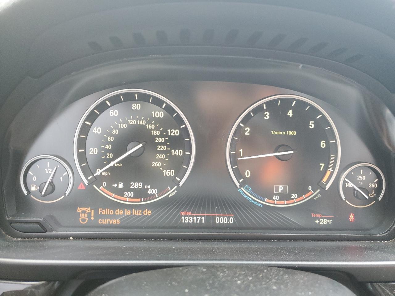 2014 BMW 5er VIN WBA5B3C50ED530037 Copart auction photo, front end damage thumbnail 9