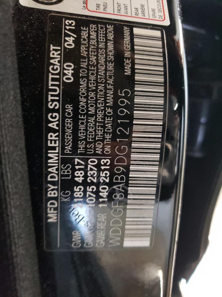 2013 Mercedes-Benz C-klasse VIN WDDGF8AB9DG121995 Copart auction photo, front end / rear end damage thumbnail 13
