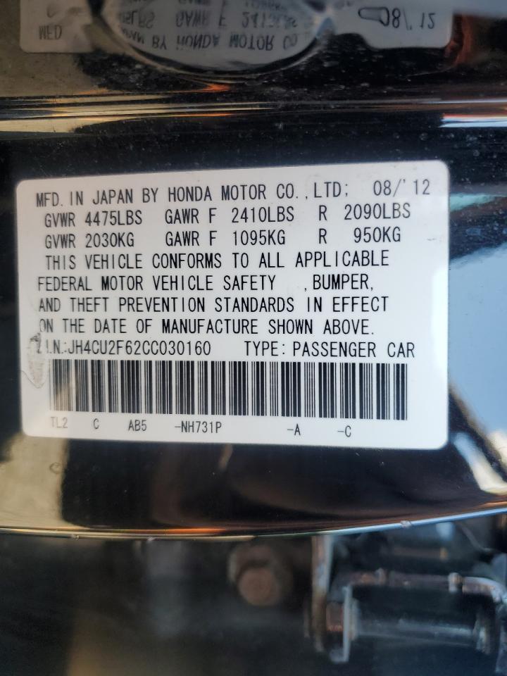 2012 Acura TSX VIN JH4CU2F62CC030160 Copart auction photo, front end damage thumbnail 12