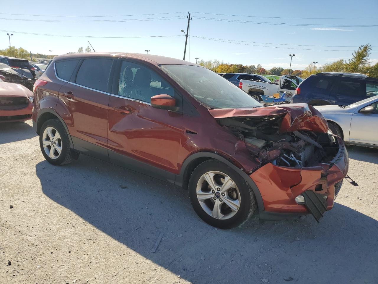 2016 Ford Escape VIN 1FMCU0GX8GUB20616 Copart auction photo, front end / side damage thumbnail 4