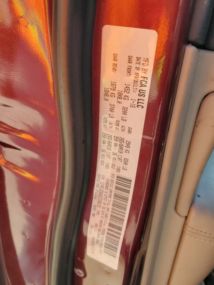 2016 Jeep Grand Cherokee VIN 1C4RJEBG6GC336191 Copart auction photo, front end damage thumbnail 14
