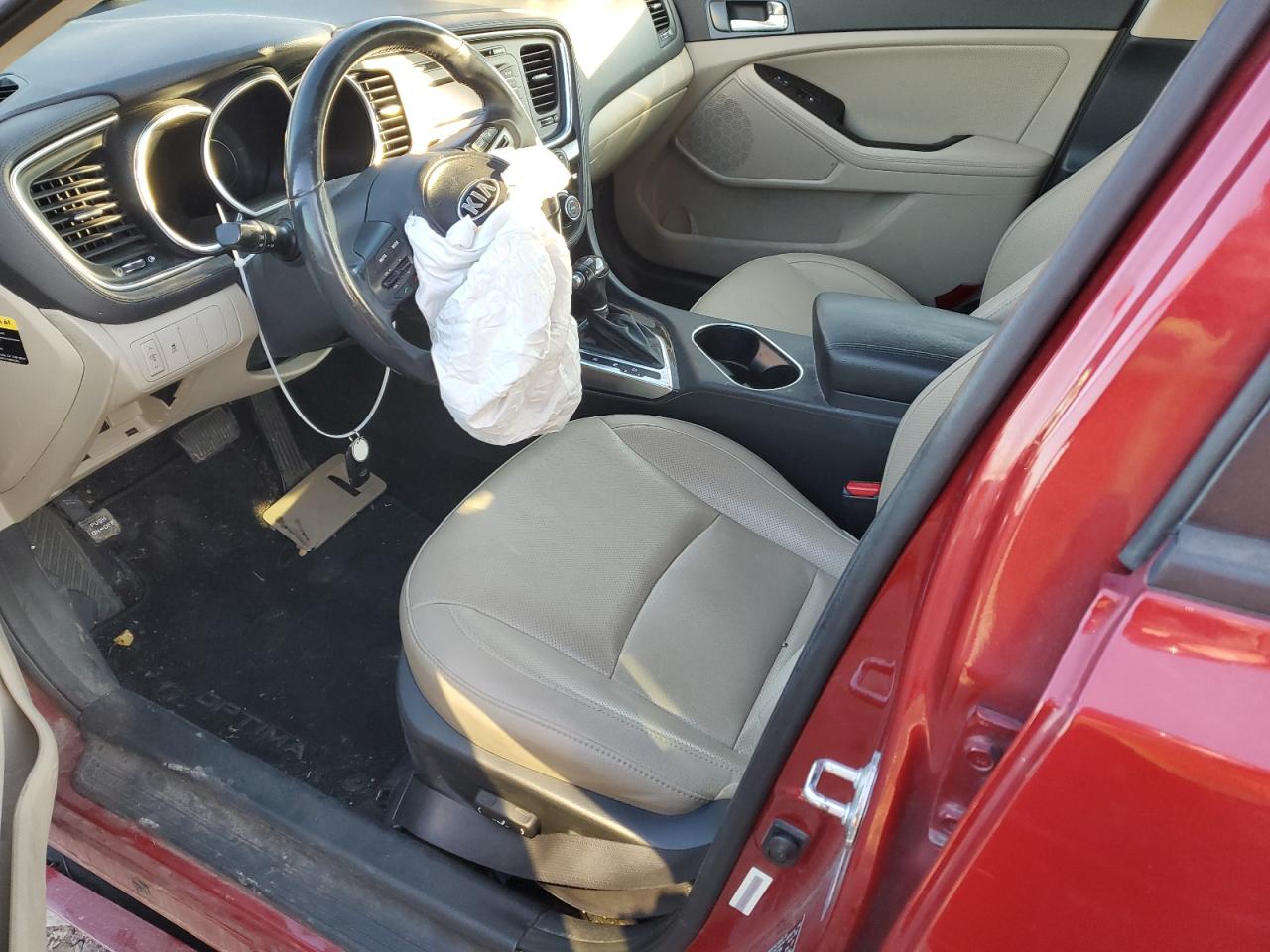 2014 KIA Optima VIN 5XXGN4A75EG338969 Copart auction photo, front end damage thumbnail 7
