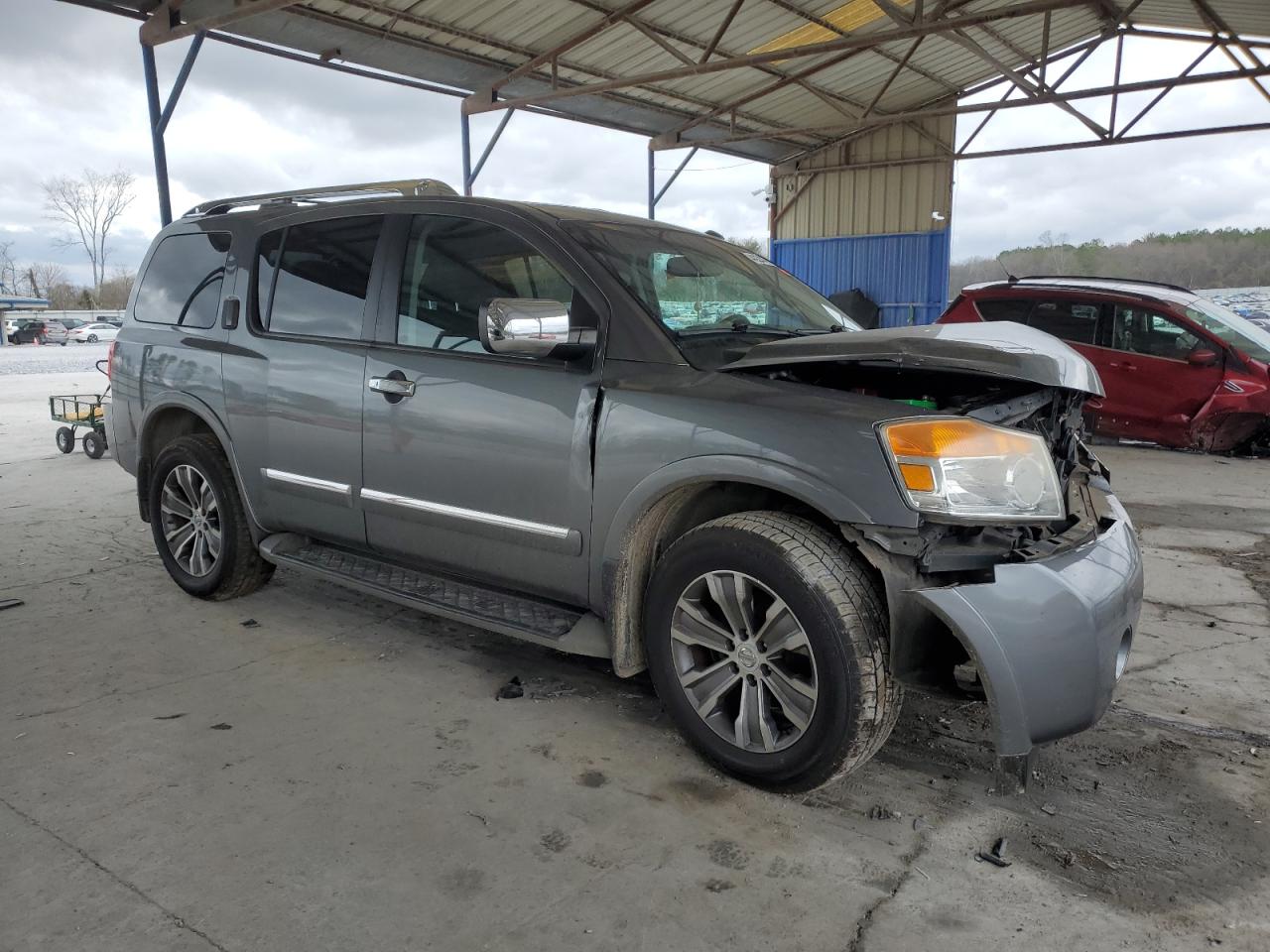2015 Nissan Armada VIN 5N1BA0NC9FN607370 Copart auction photo, front end / minor dent/scratches damage thumbnail 4