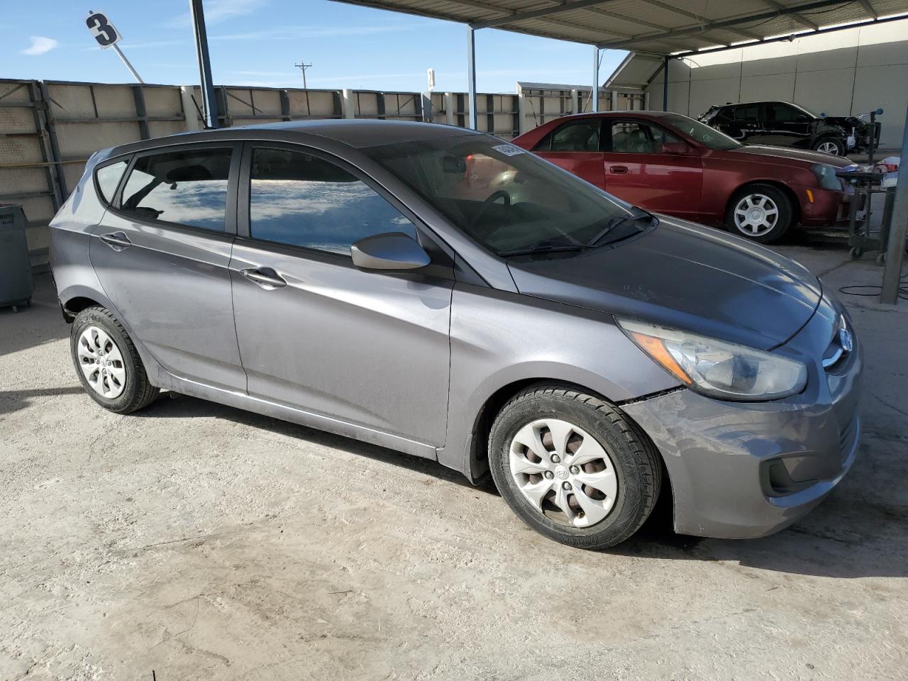 2015 Hyundai Accent VIN KMHCT5AE4FU232299 Copart auction photo, rear end / side damage thumbnail 4