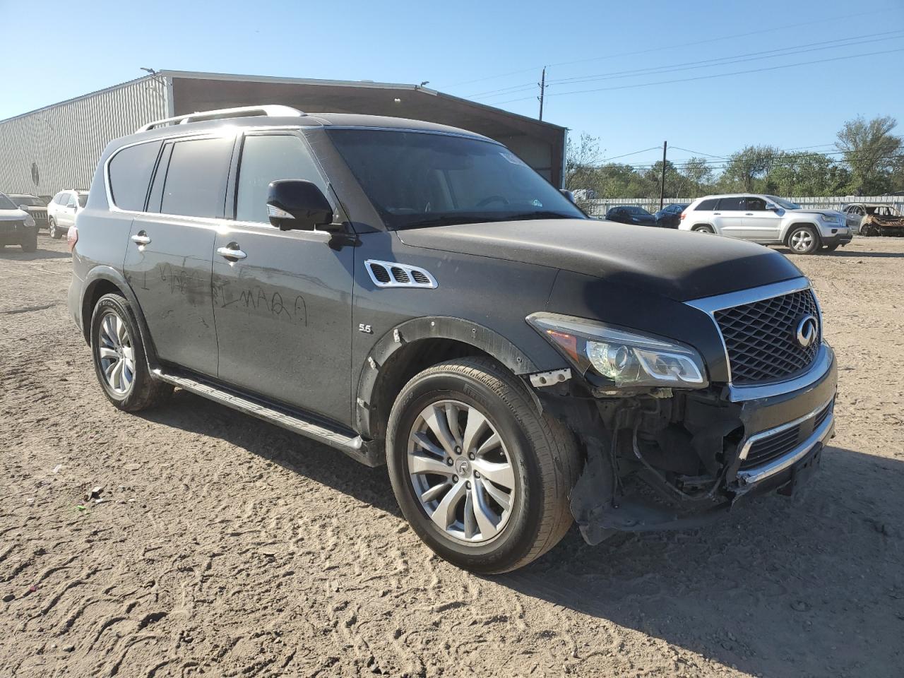 2016 Infiniti QX80 VIN JN8AZ2NF0G9611241 Copart auction photo, front end / minor dent/scratches damage thumbnail 4
