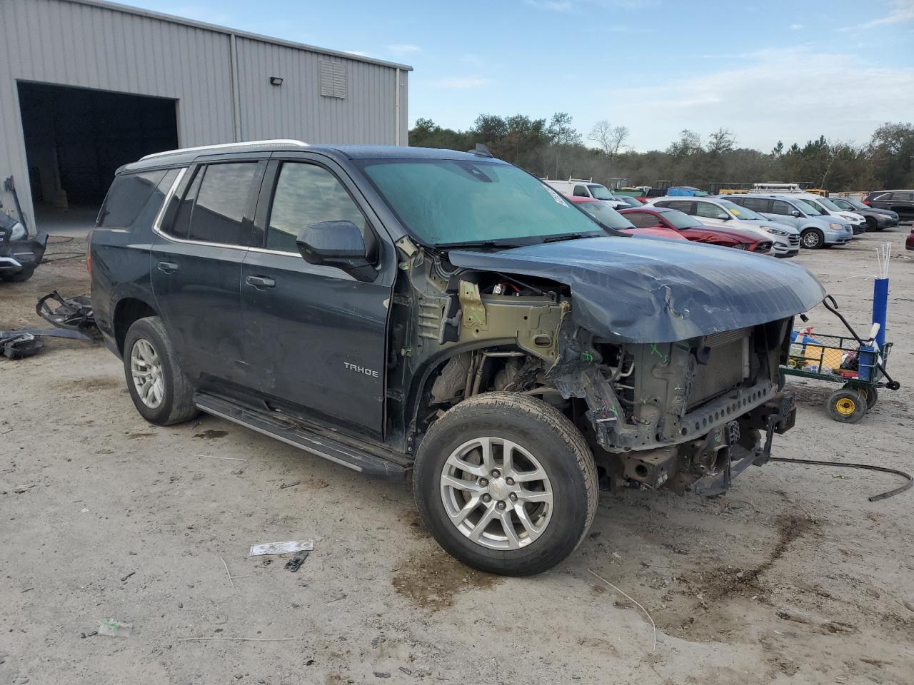2021 Chevrolet Tahoe VIN 1GNSCNKD5MR252123 Copart auction photo, front end damage thumbnail 4