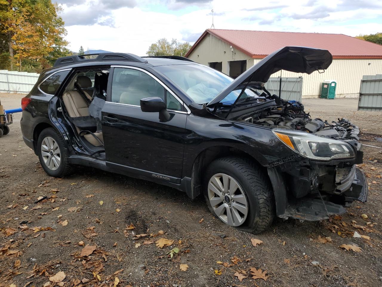 2017 Subaru Outback VIN 4S4BSACC4H3255674 Copart auction photo, front end / side damage thumbnail 4