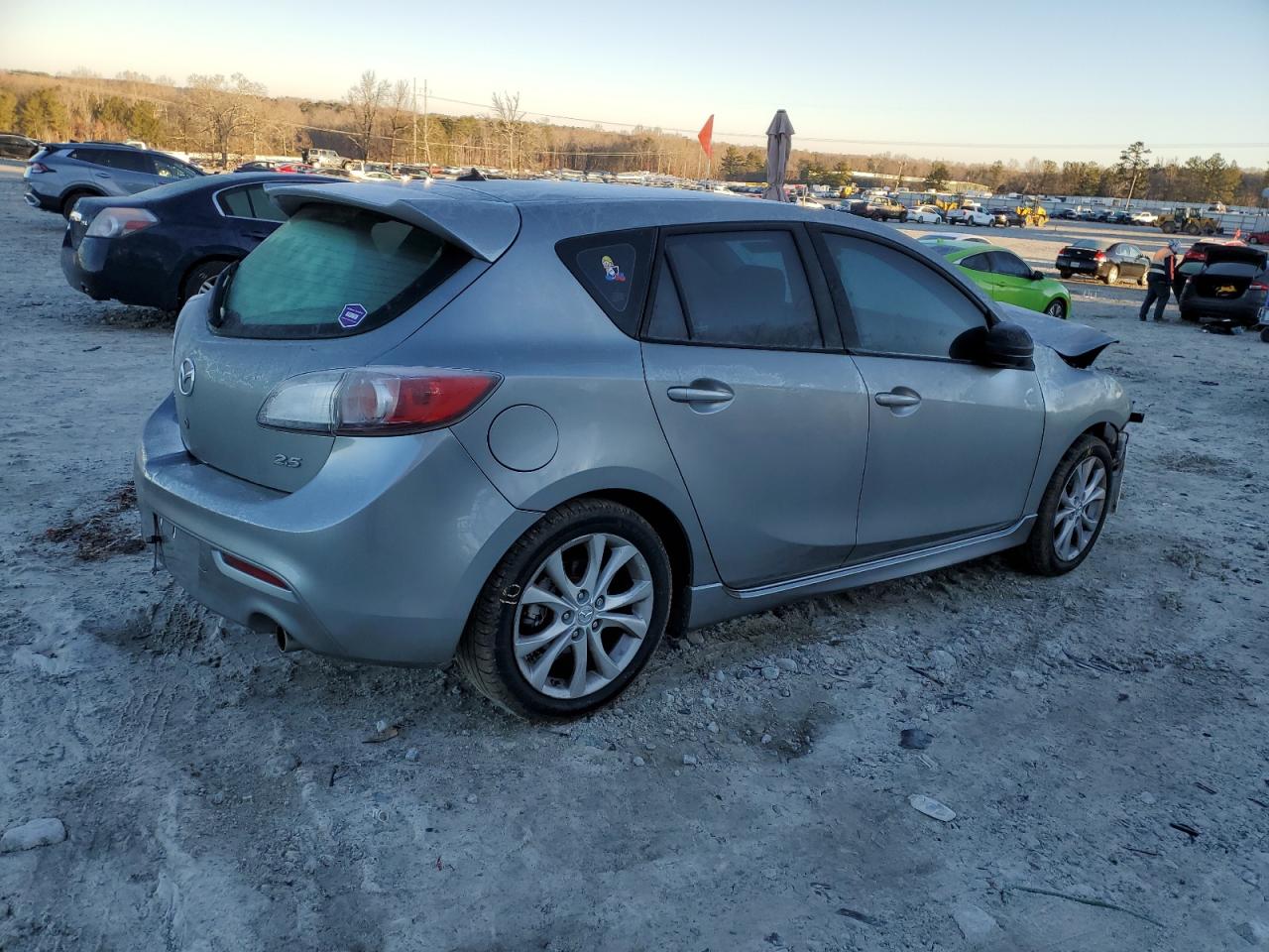 2010 Mazda 3 VIN JM1BL1H67A1317705 Copart auction photo, front end / side damage thumbnail 3