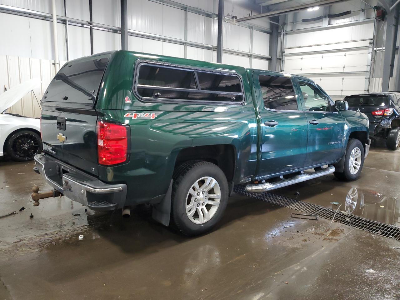 2014 Chevrolet Silverado VIN 3GCUKREC5EG511693 Copart auction photo, front end / side damage thumbnail 3