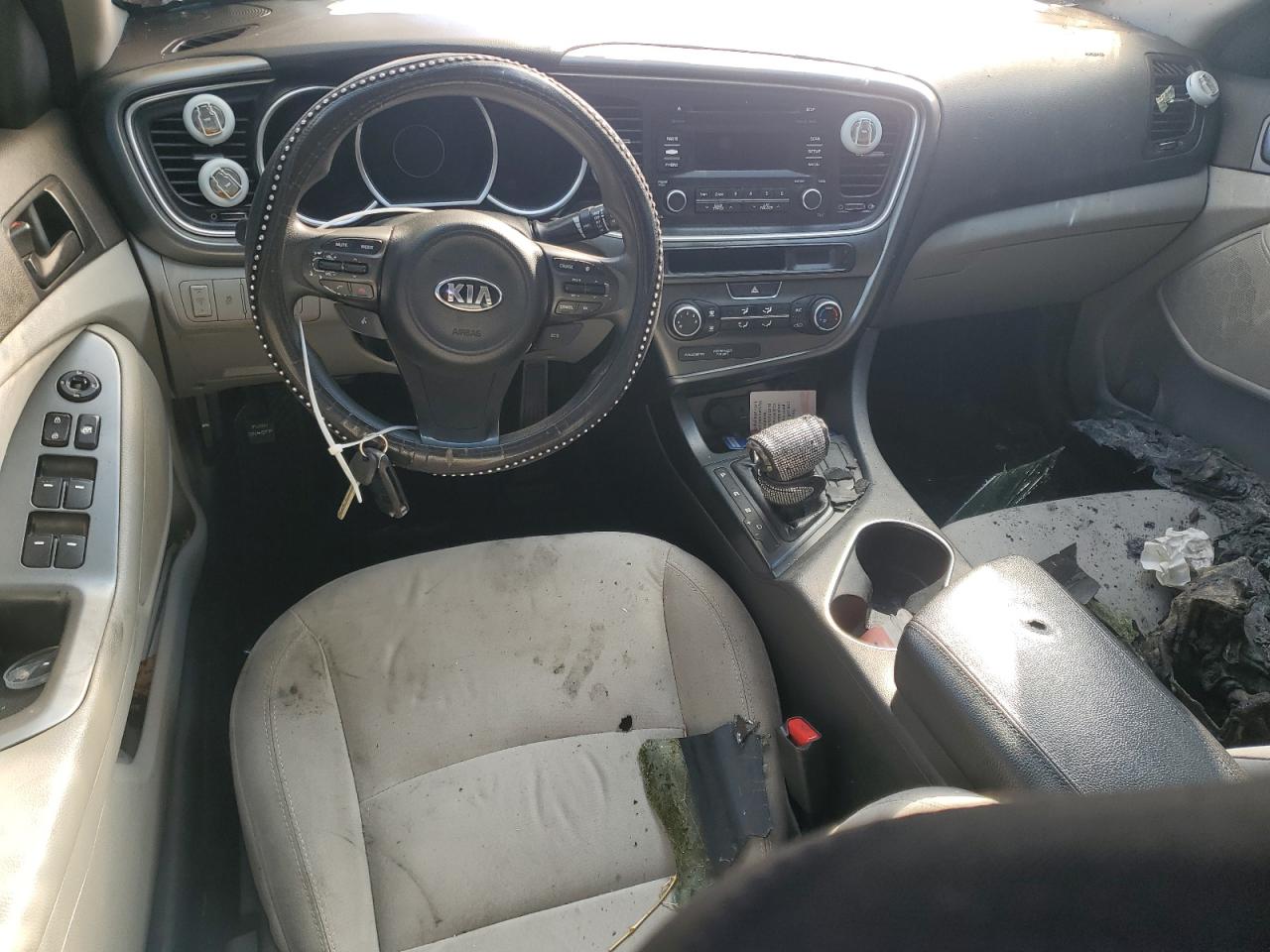 2014 KIA Optima VIN 5XXGM4A77EG308603 Copart auction photo, burn damage thumbnail 8