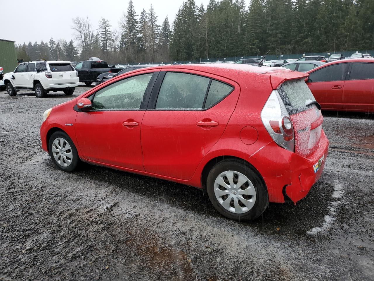 2012 Toyota Prius VIN JTDKDTB3XC1511476 Copart auction photo, side / rear end damage thumbnail 2