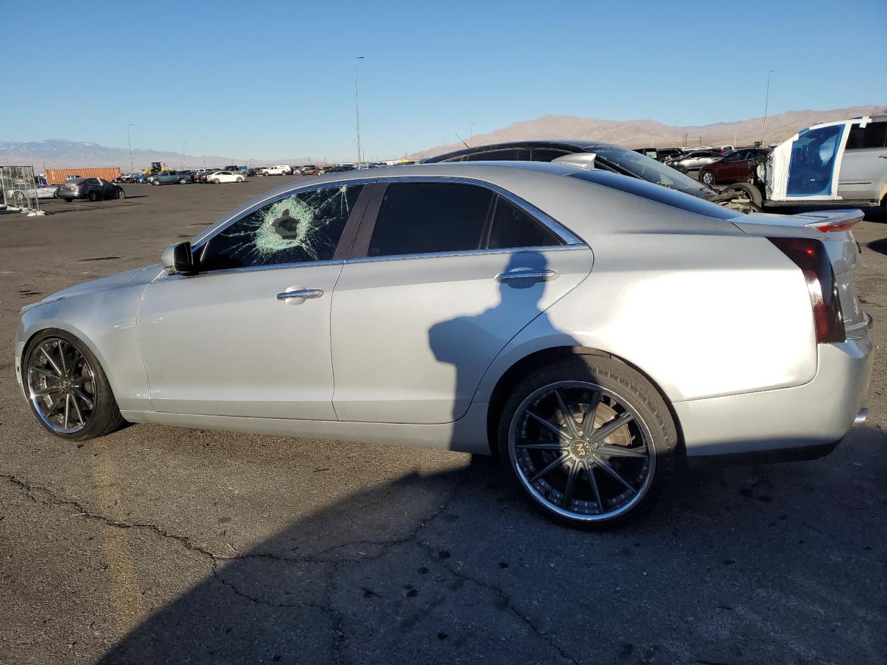2015 Cadillac ATS VIN 1G6AB5SX0F0120043 Copart auction photo, front end / side damage thumbnail 2