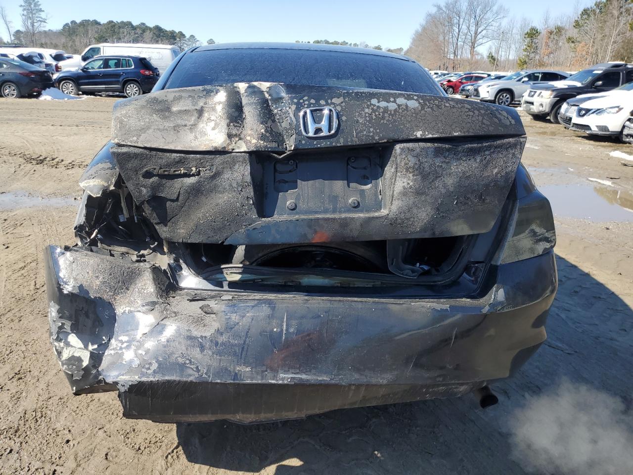 2008 Honda Accord VIN 1HGCP26388A098627 Copart auction photo, rear end damage thumbnail 6