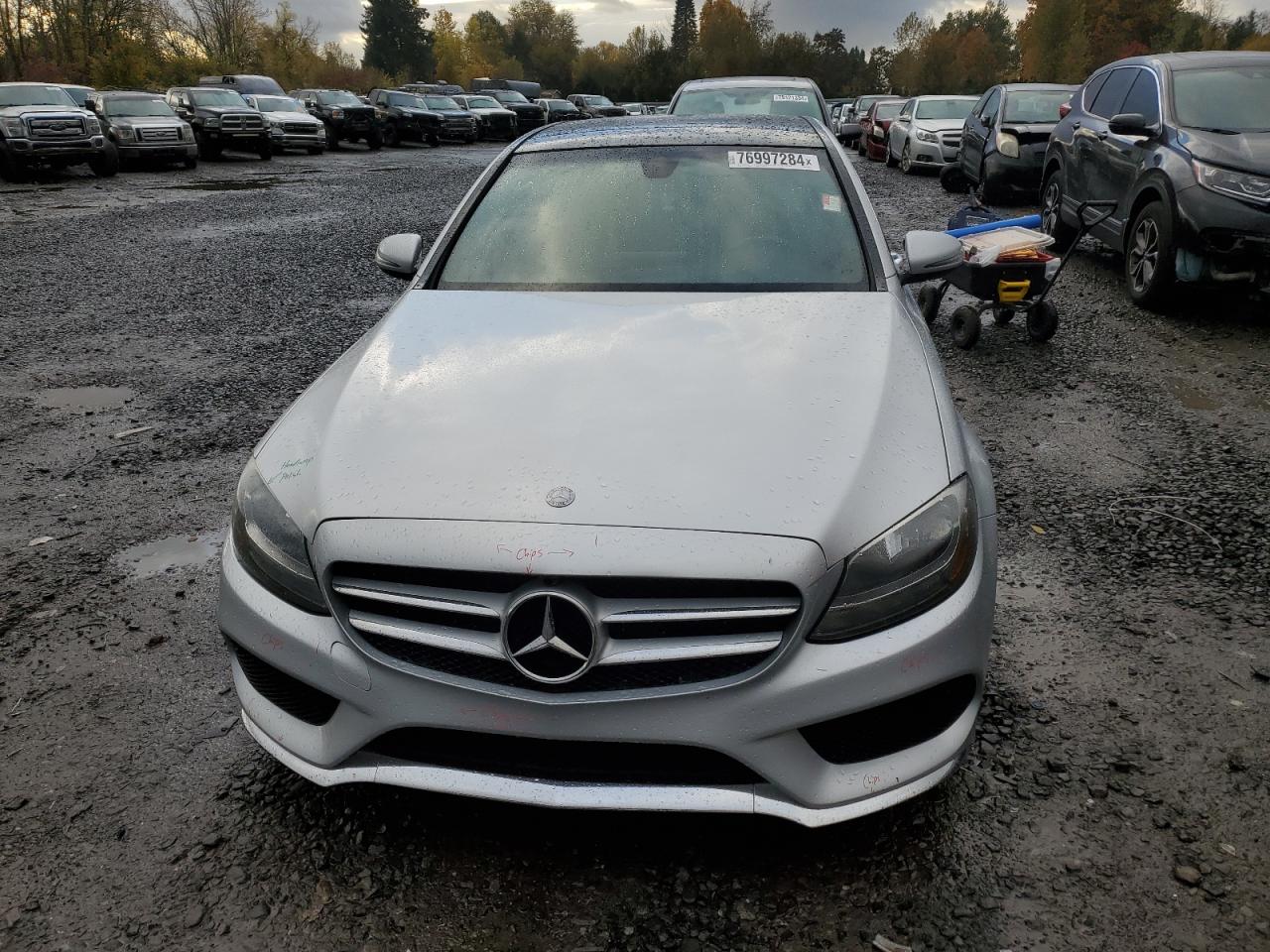 2016 Mercedes-Benz C-klasse VIN 55SWF4KB2GU172474 Copart auction photo, front end / side damage thumbnail 5