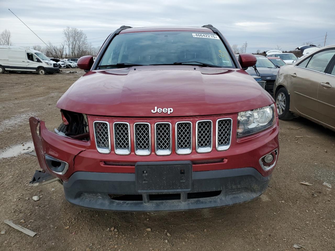2016 Jeep Compass VIN 1C4NJDEB7GD768002 Copart auction photo, front end / side damage thumbnail 5