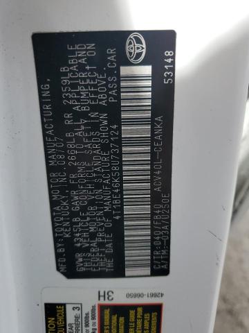 2008 Toyota Camry VIN 4T1BE46K58U737124 Copart auction photo, front end / side damage thumbnail 12