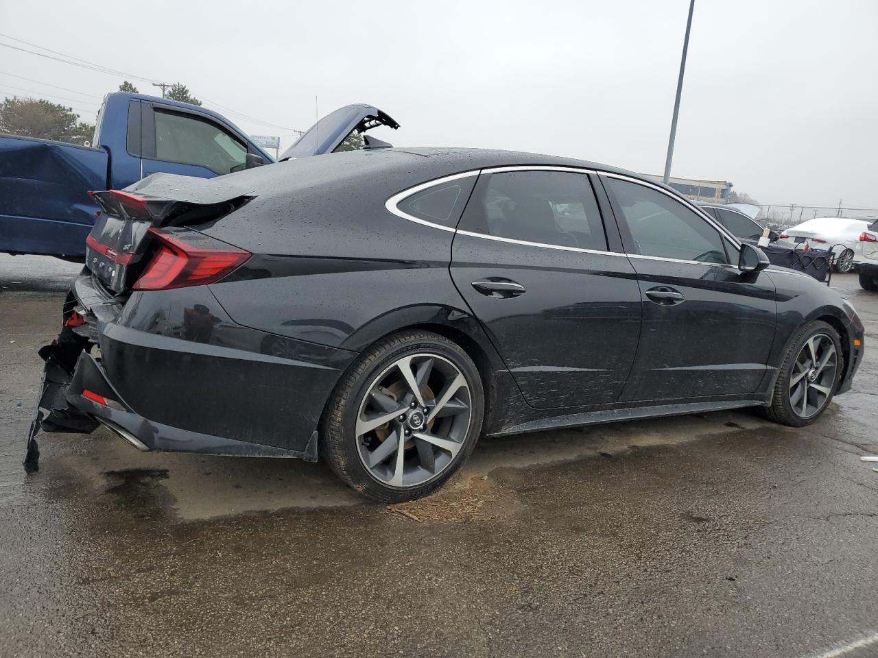 2021 Hyundai Sonata VIN 5NPEJ4J29MH074732 Copart auction photo, rear end damage thumbnail 3