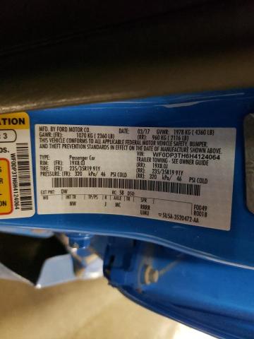 2017 Ford Focus VIN WF0DP3TH6H4124064 Copart auction photo, side / front end damage thumbnail 12